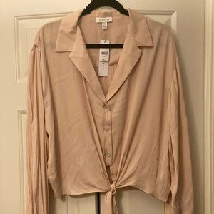 Topshop tie blouse